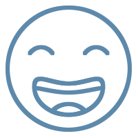 Icon of a very happy face
